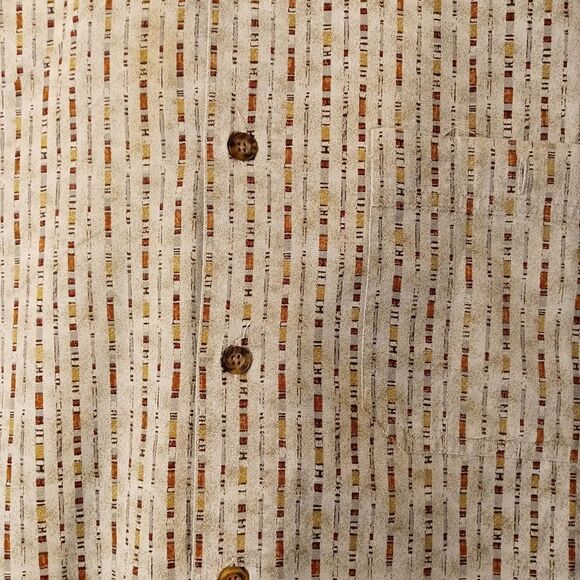 Woolrich Khaki Rod Stripes Long Sleeve Cotton Button Down sz XL - Picture 3 of 4